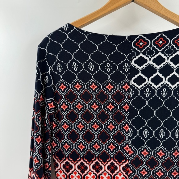 Enfocused Studio Patterned Knee-Length Dress Size 4 - Picture 7 of 8